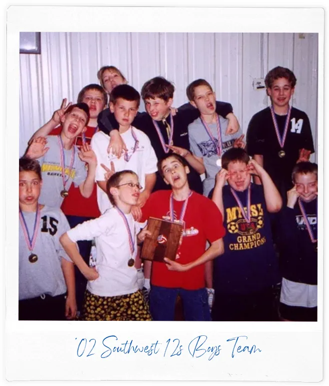 2002 Southwest 12s Boys Indoor Volleyball Club Team Photo